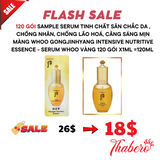 Sample serum Tinh Chất săn chắc da , chống nhăn,  chống lão hoá, căng sáng mịn màng Whoo Gongjinhyang Intensive Nutritive Essence - Serum whoo vàng (120 gói x1ml =120ml )