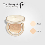 Set Phấn nước trang điểm ngăn ngừa lão hóa Whoo GJH Mi Luxury Golden Cushion Glow - Tặng kèm tinh chất tái sinh Illuminating Regenerating Essence