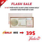 Set phấn nước Su:m37 Losec Summa Gold Cushion tặng phấn mắt & son