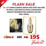 Sample serum Tinh Chất hoa hiên tái sinh & làm sáng da Whoo Cheongidan Radiant Regenerating Essence (120 gói x1ml=120ml)