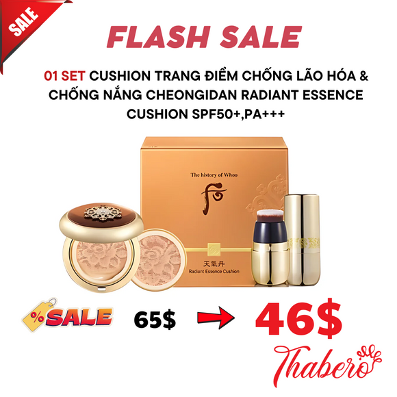 Cushion trang điểm chống lão hóa & chống nắng Cheongidan Radiant Essence Cushion SPF50+,PA+++