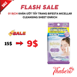 Khăn ướt tẩy trang Bifesta Micellar Cleansing Sheet Enrich