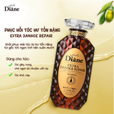 Combo Dầu Gội & Dầu Xả Phục Hồi Tóc Hư Tổn, Chắc Khoẻ, Mềm Mại Moist Diane Extra Damage Repair