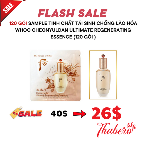 Sample Tinh chất tái sinh chống lão hóa Whoo Cheonyuldan Ultimate Regenerating Essence (120 gói )