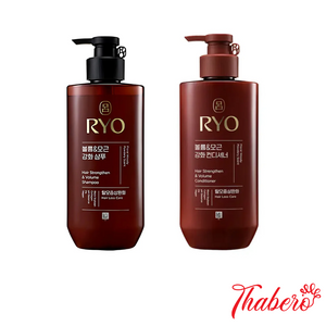 Combo Dầu gội & dầu xả Sâm Đen Mọc Tóc và Làm phòng Tóc, giảm rụng tóc Ryo Hair Strengthen & Volume ( Gội Xã Sâm đen)