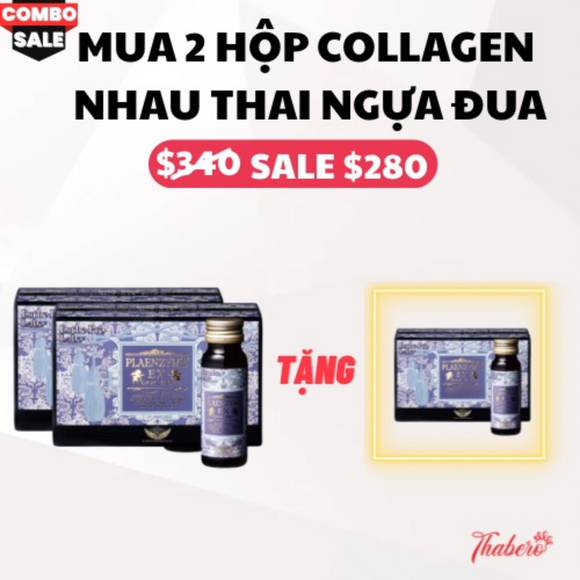 COMBO 02 hộp tặng 01 Collagen tinh chất nhau thai ngựa ESTHE PRO LABO PLAENZYME EX GRAN PRO (3 hộp )