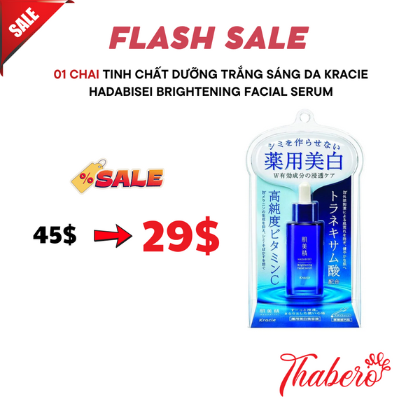 Tinh Chất Dưỡng Trắng Sáng Da Kracie Hadabisei Brightening Facial Serum