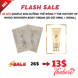 Sample Kem Dưỡng Thể Đông Y The History Of Whoo WhooSpa Body Cream (25 gói x8ml = 200ml)