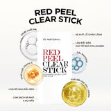 Thanh Lăn Hỗ Trợ Giảm Mụn Đầu Đen So'Natural Red Peel Clear Stick Blackhead & Face Clear Pore Stick