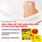 COMBO 02 hộp Viên uống hỗ trợ giảm cân Minami 10kg+20% mỡ tặng 5 miếng  dán tan mở bụng ( ship tháo vỏ dán bụng )