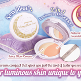 Phấn nén 2in1 kết hợp kem nền và highlight CANMAKE Luminous Luna Pact