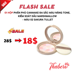 Phấn phủ Canmake đa sắc màu nâng tone, kiểm soát dầu MARSHMALLOW - màu 02 Sakura Tullet