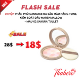 Phấn phủ Canmake đa sắc màu nâng tone, kiểm soát dầu MARSHMALLOW - màu 02 Sakura Tullet