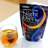 Trà giảm cân ban đêm loại bỏ mỡ tích tụ Orihiro Night Diet Tea Nhật Bản