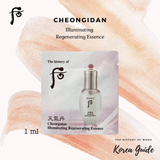 Sample serum tinh chất tái sinh, làm sáng da & chống lão hoá Whoo Cheongidan IIIuminating Regenerating Essence - Serum trắng da  whoo hoa hiên (120 gói x1ml =120ml)