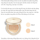 Set Phấn nước trang điểm ngăn ngừa lão hóa Whoo GJH Mi Luxury Golden Cushion Glow - Tặng kèm tinh chất tái sinh Illuminating Regenerating Essence