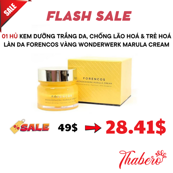 Kem Dưỡng trắng da, chống lão hoá & trẻ hoá làn da Forencos Vàng Wonderwerk Marula Cream