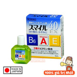 Nước nhỏ mắt mát lạnh  SMILE 15ml siêu dưỡng 40 EX có vitamin A, E, B6 dưỡng mắt giảm mỏi Nhật Bản