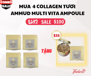 COMBO 04 hộp Viên Tinh Chất Collagen Tươi JM Collagen Multi Vita Capsule Ampoule tặng 1 hộp ( tổng 5 hộp )