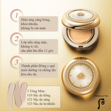 Set Phấn nước trang điểm ngăn ngừa lão hóa Whoo GJH Mi Luxury Golden Cushion Glow - Tặng kèm tinh chất tái sinh Illuminating Regenerating Essence