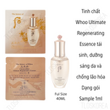 Sample Tinh chất tái sinh chống lão hóa Whoo Cheonyuldan Ultimate Regenerating Essence (120 gói )