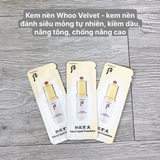 Sample Kem nền nhung lì bền màu 24h, che phủ hoàn hảo Whoo Gongjinhyang Mi Velvet Liquid Foundation (120 gói x 1ml = 120 ml)