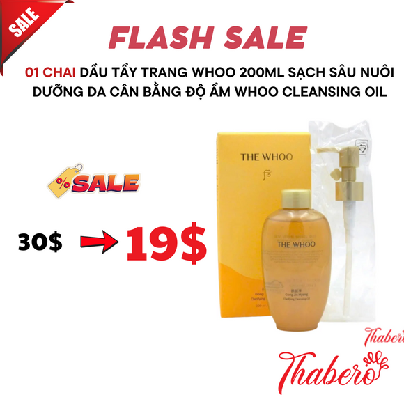 Dầu Tẩy Trang Whoo 200ML sạch sâu nuôi dưỡng da cân bằng độ ẩm whoo cleansing oil