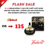 Serum  đông y cao cấp chiết xuất nhân sâm mờ thâm nám , chống lão hoá  Sooryehan Red Ginseng Ampoule - Chai màu đen