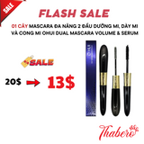 Mascara đa năng 2 đầu dưỡng mi, dày mi và cong mi OHUI Dual Mascara Volume & Serum