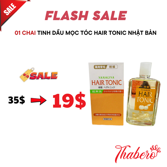 Tinh dầu kích mọc tóc và giãm rụng tóc  Hair Tonic Nhật Bản - Hương bưởi cam quýt