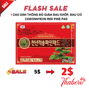 Cao Dán Thông Đỏ Giảm Đau Khớp, Đau Cơ Cheonnyeon Red Pine Pad