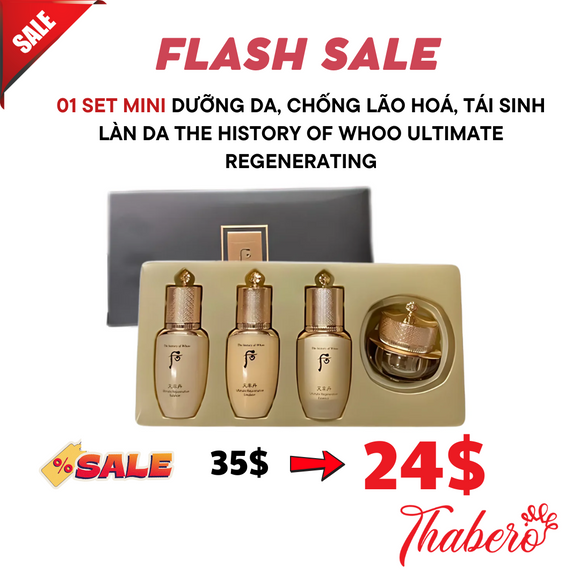 Set mini dưỡng da, chống lão hoá, tái sinh làn da The history of Whoo Ultimate Regenerating