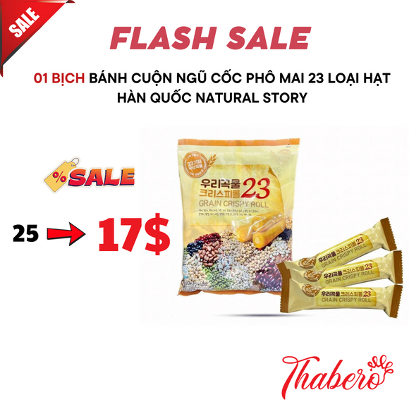 Bánh Cuộn Ngũ Cốc Phô Mai 23 Loại Hạt Hàn Quốc Natural Story