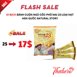 Bánh Cuộn Ngũ Cốc Phô Mai 23 Loại Hạt Hàn Quốc Natural Story