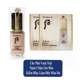 Sample Kem Nền tinh chất hoa hiên tái sinh Che Khuyết Điểm Whoo Cheongidan Radiant Essence Foundation SPF35/PA++ - Tone số 21 sáng da (120 gói x 1ml =120 ml)