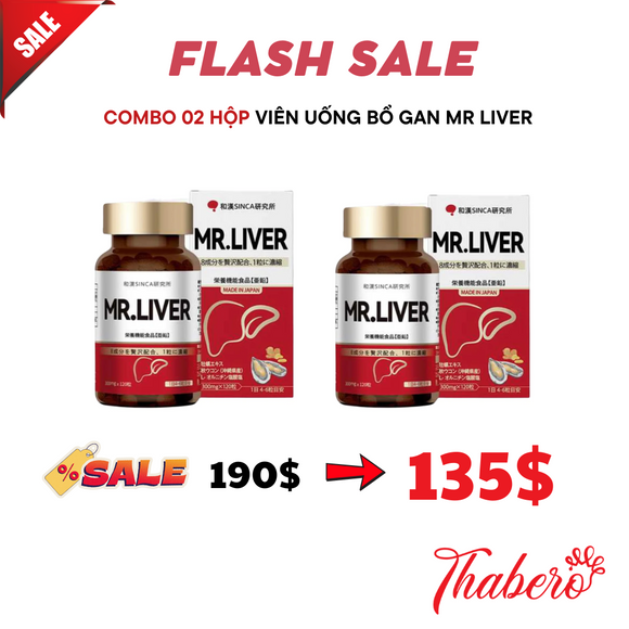 COMBO 02 hộp viên uống bổ gan cao cấp Mr Liver Nhật Bản