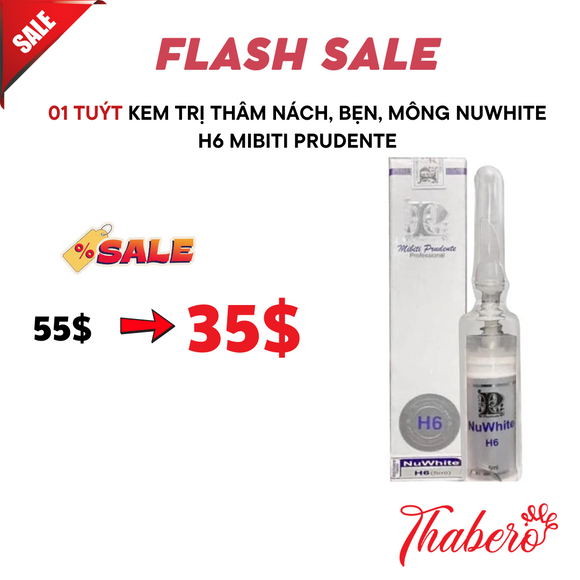 Kem trị thâm nách, bẹn, mông Nuwhite H6 Mibiti Prudente Mỹ