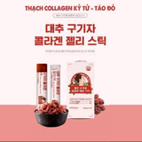 Thạch Collagen táo đỏ kỷ tử Hàn Quốc Jujube lycium collargen jelly stick - Hộp 15 tép