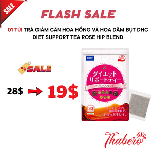 Trà giảm cân hoa hồng và hoa dâm bụt DHC Diet Support Tea Rose Hip Blend