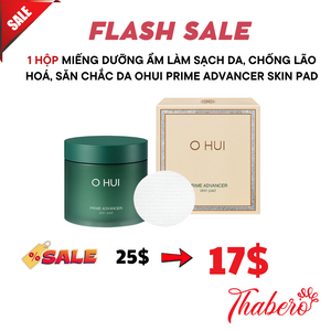 Miếng dưỡng ẩm làm sạch da, chống lão hoá, săn chắc da Ohui Prime Advancer Skin Pad