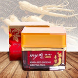 Mặt nạ ngủ hồng sâm đỏ dưỡng trắng da và chống nhăn  ban đêm My Gold Korea Red Gingseng Sleeping Pack