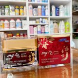 Mặt nạ ngủ hồng sâm đỏ dưỡng trắng da và chống nhăn  ban đêm My Gold Korea Red Gingseng Sleeping Pack