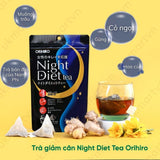 Trà giảm cân ban đêm loại bỏ mỡ tích tụ Orihiro Night Diet Tea Nhật Bản