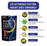 Trà giảm cân ban đêm loại bỏ mỡ tích tụ Orihiro Night Diet Tea Nhật Bản