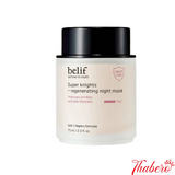 Mặt Nạ Ngủ Belif Tái Tạo,  dưỡng ẩm căng bóng da  Ban Đêm Super Knight Regenerating Night Mask 75ml   - Màu Hồng