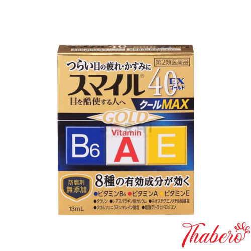 Nhỏ mắt Lion Gold giúp sáng mắt giảm khô và ngứa  40 Ex bổ sung Vitamin B6, A, E Nhật Bản siêu mát lạnh