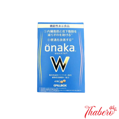 Viên uống Onaka lơi khuẩn giúp tan mỡ nội tạng và dưới da  45 viên thương hiệu Pillbox của Nhật.