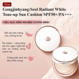 Bộ Phấn nước dưỡng trắng chống nắng Whoo Gongjinhyang Seol Radiant White Tone up Sun Cushion Foundation Special Set.- Phấn whoo trắng