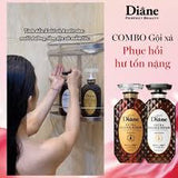 Combo Dầu Gội & Dầu Xả Phục Hồi Tóc Hư Tổn, Chắc Khoẻ, Mềm Mại Moist Diane Extra Damage Repair