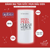 Thanh Lăn Hỗ Trợ Giảm Mụn Đầu Đen So'Natural Red Peel Clear Stick Blackhead & Face Clear Pore Stick